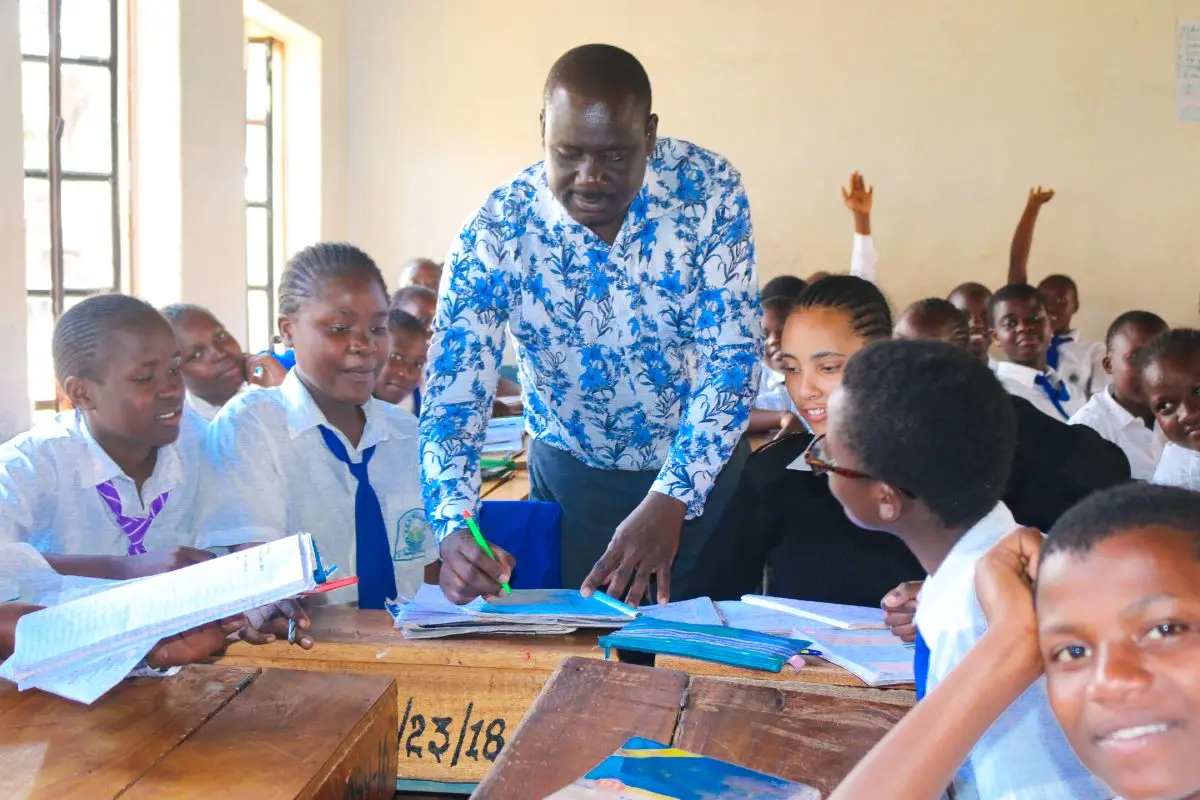 Students studying together